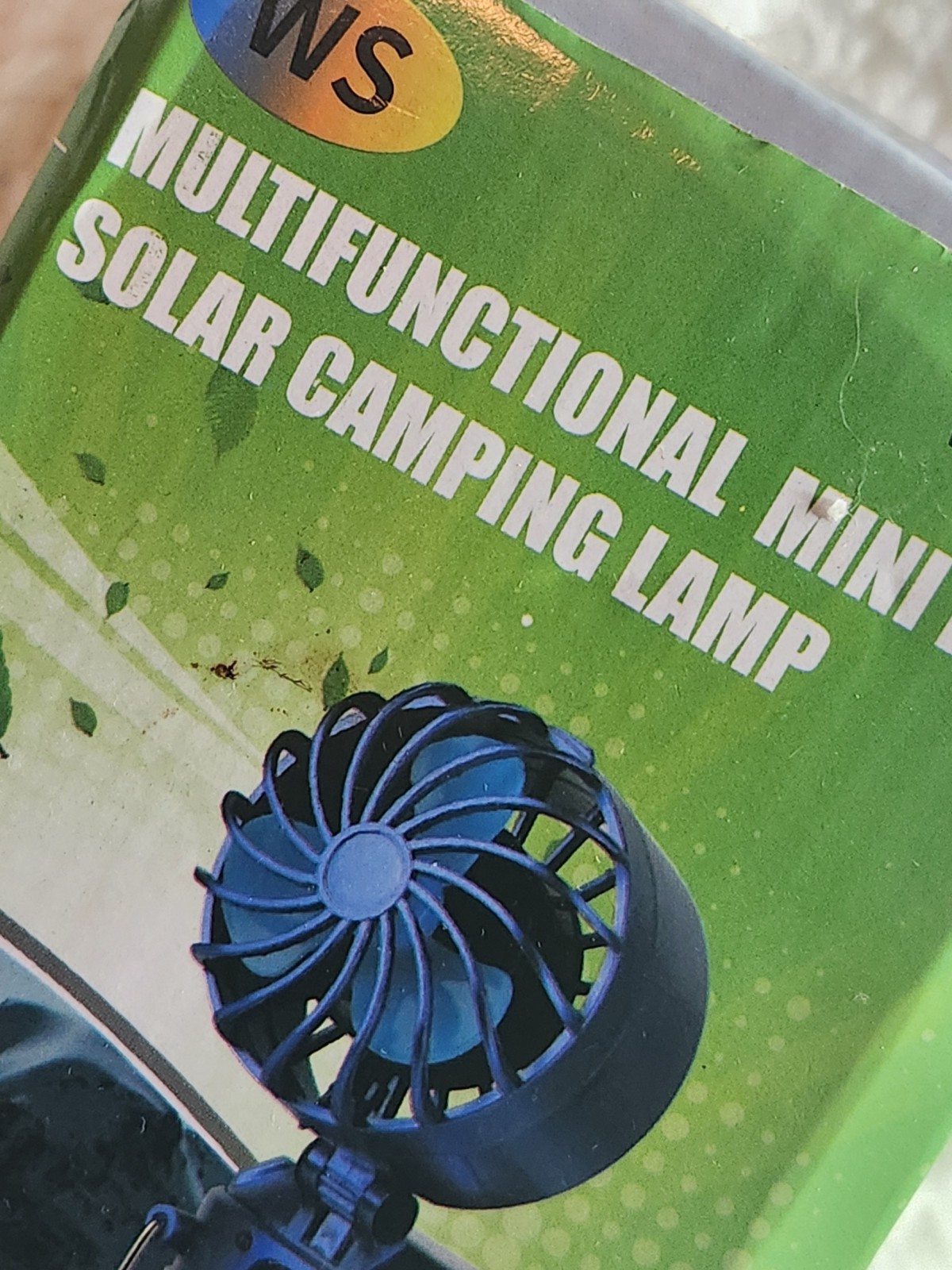 Multifunctional Mini Fan Solar Camping Lamp NIB