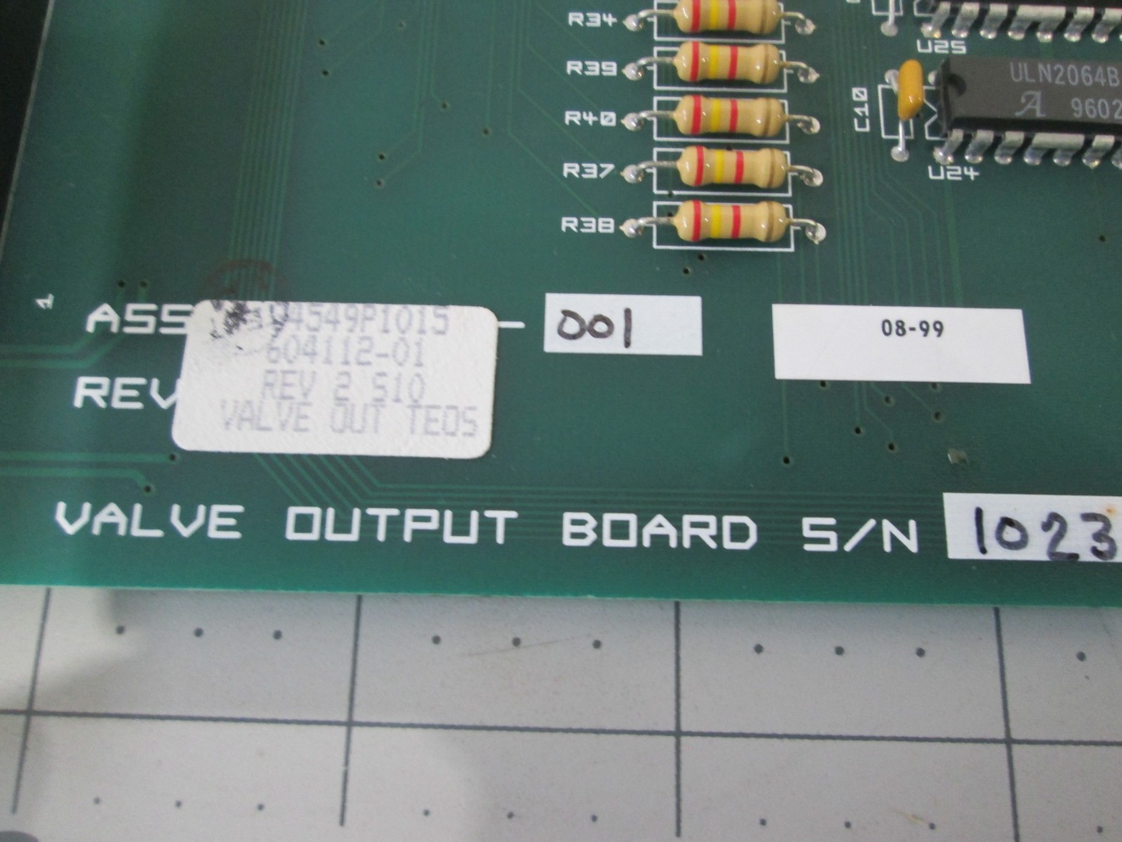 SVG Thermco, 604112-01, Valve Output PCB Assy, New