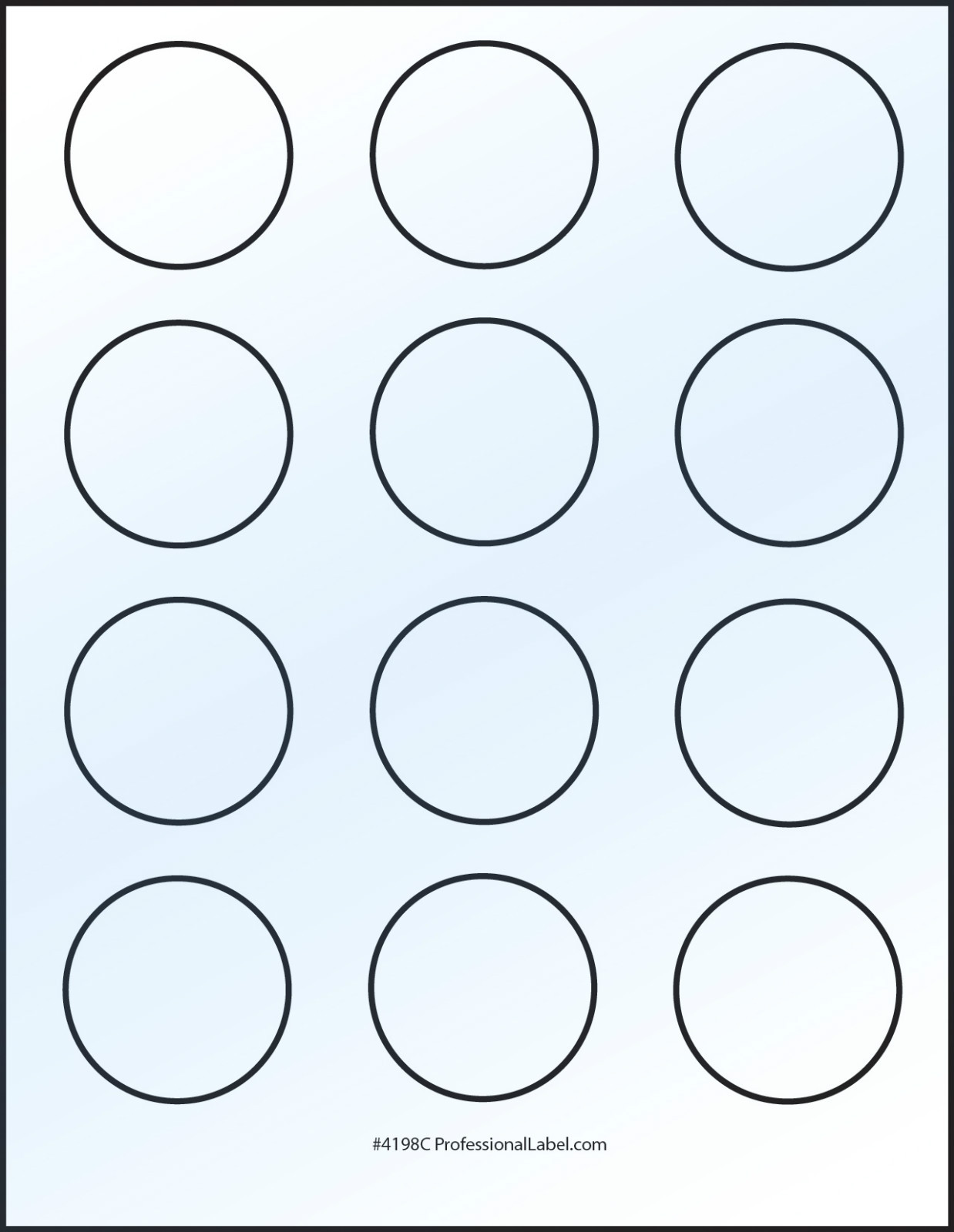 Glossy White Round Stickers 2 inch Inkjet Printable Label 50 Sheets 4198JG