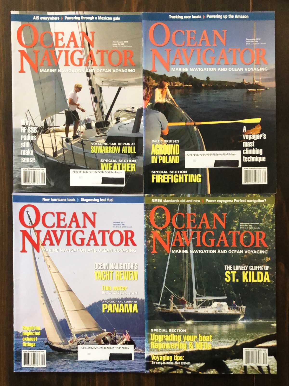 2012 Ocean Navigator Magazine - Lot of 4