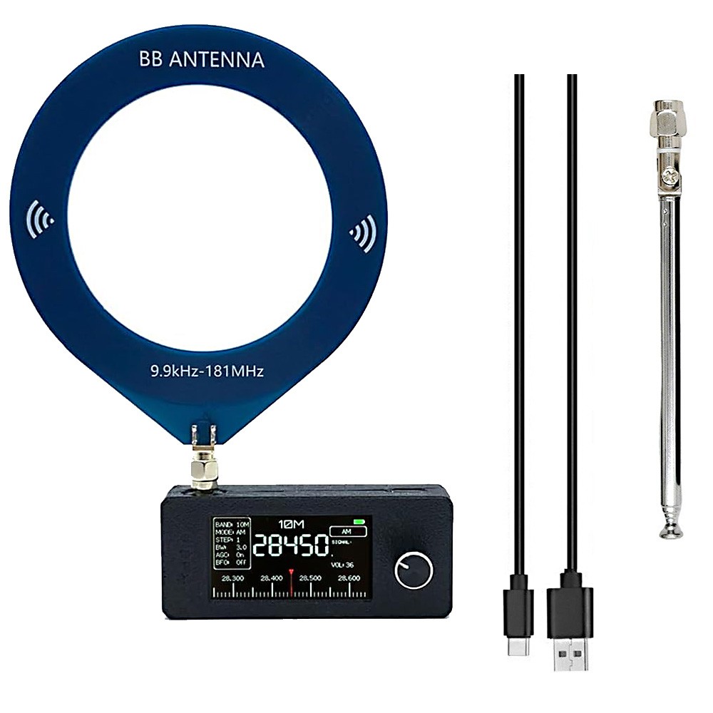 SI4732 Portable Radio 0.5-108MHz LSB USB FM Mini Pocket Radio 1.9'' Display USA