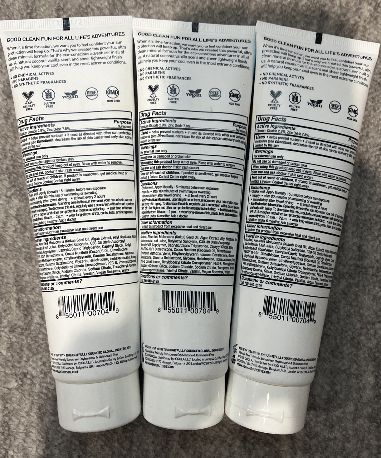 3 Pack BARE REPUBLIC SPF 50 MINERAL SUNSCREEN Lotion 5oz zinc oxide