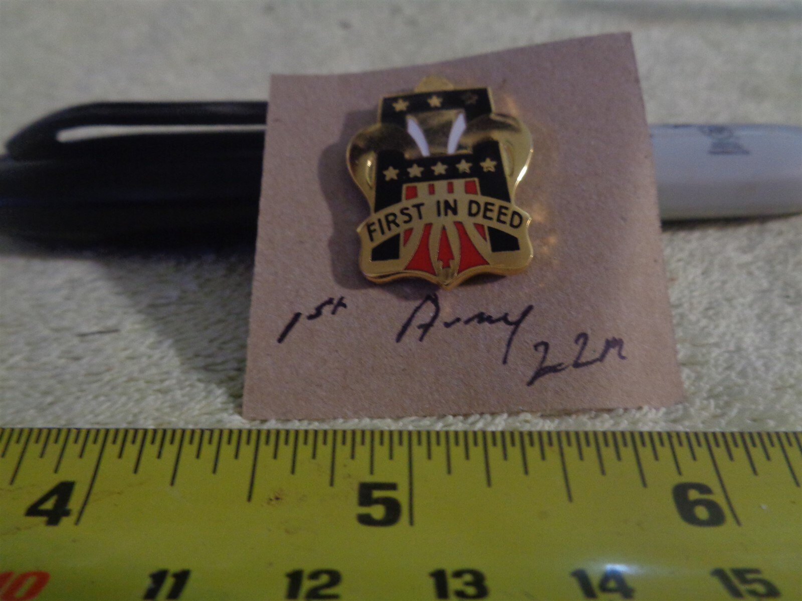 First Army 22M Unit Crest, DI, DUI (DRAW#231)