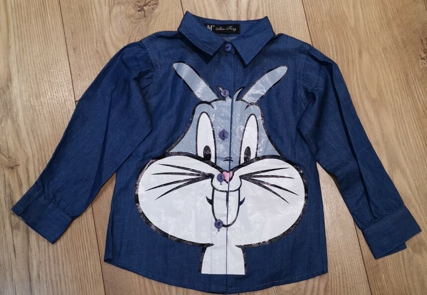 Bunny Denim Baby Shirt