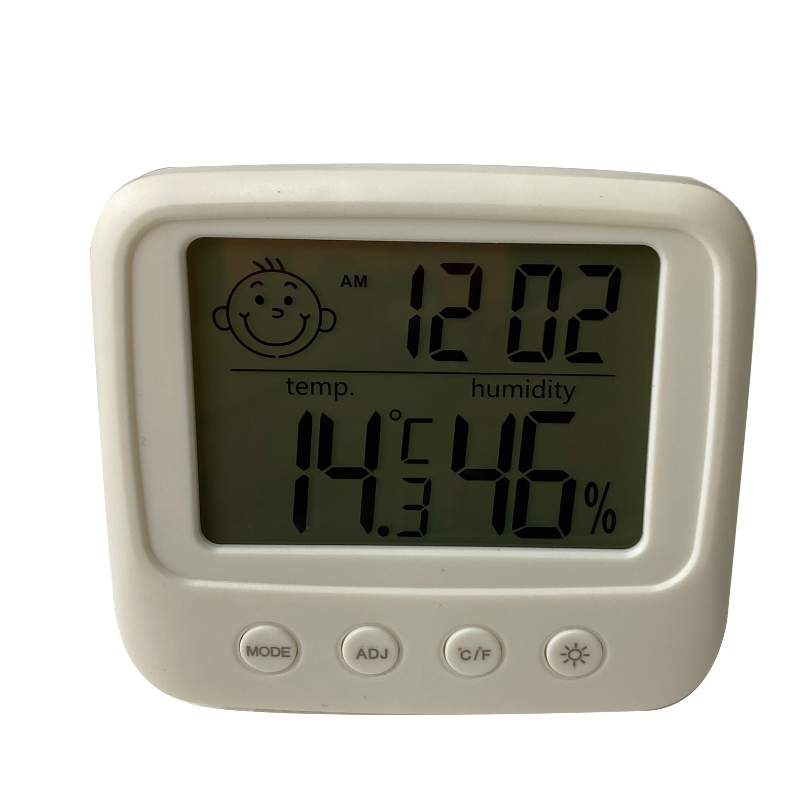 Electronic LCD Display Thermometer Hygrometer with Time Clock -50~70°C