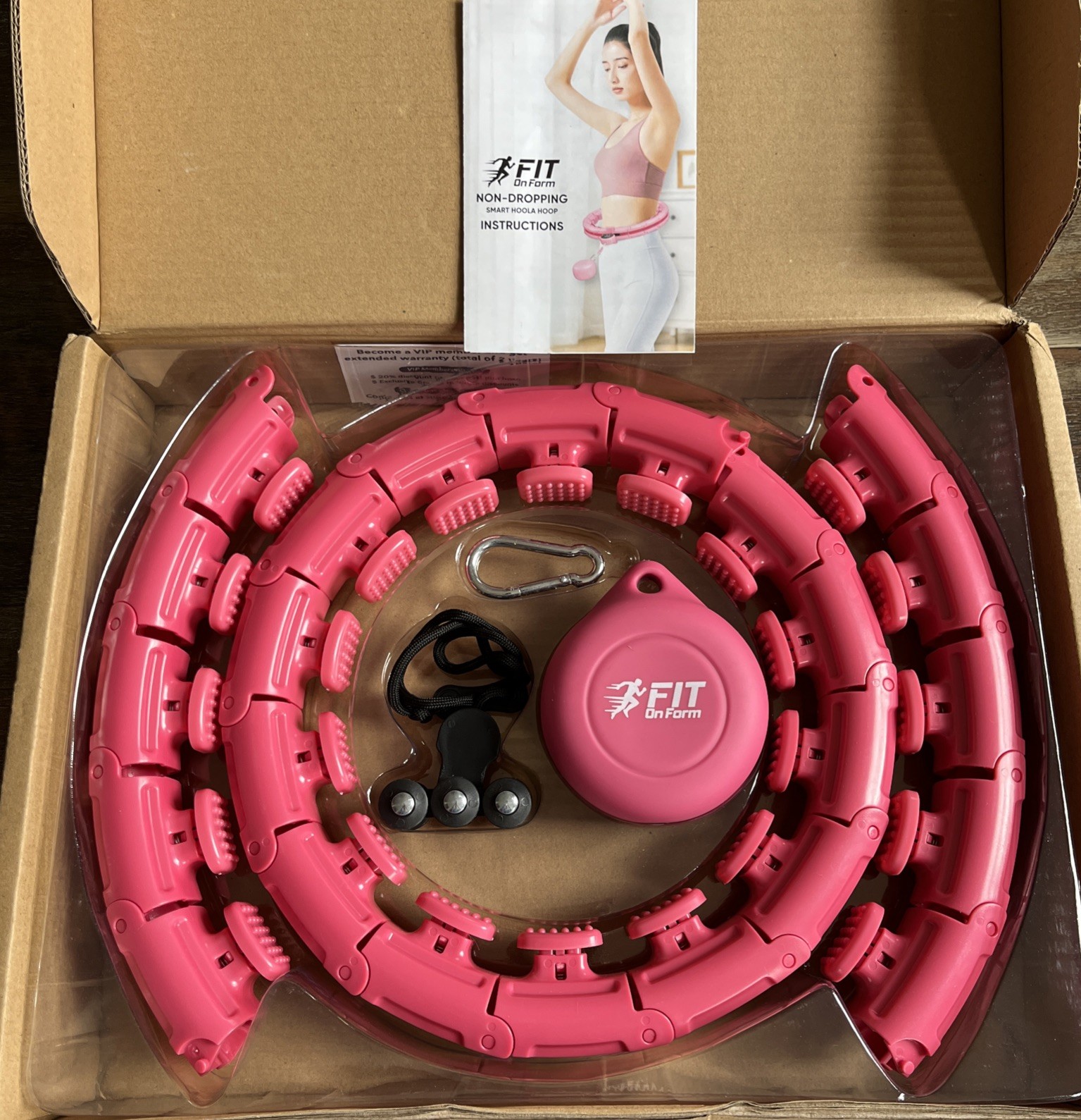 Fit On Form Smart Hula Hoop Pink 47”