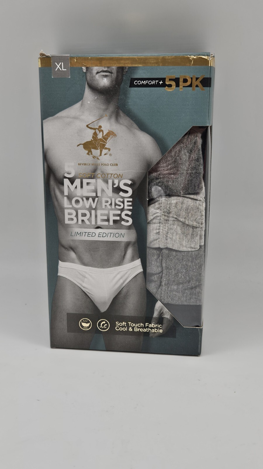 5 PK Beverly Hills Polo Club Men's S M L XL Soft Cotton Low Rise Briefs Assorted