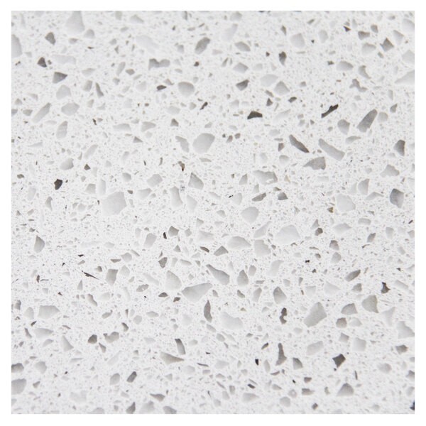 30'' Square All-Weather Quartz Restaurant Table Top in Snow White Marble Finish