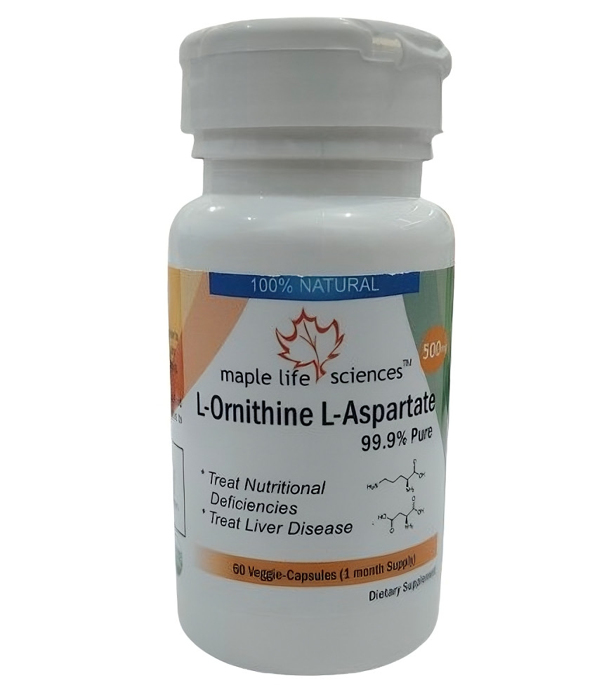 L-Ornithine L-Aspartate Capsules 99.9% Pure & High Quality NO FILLERS