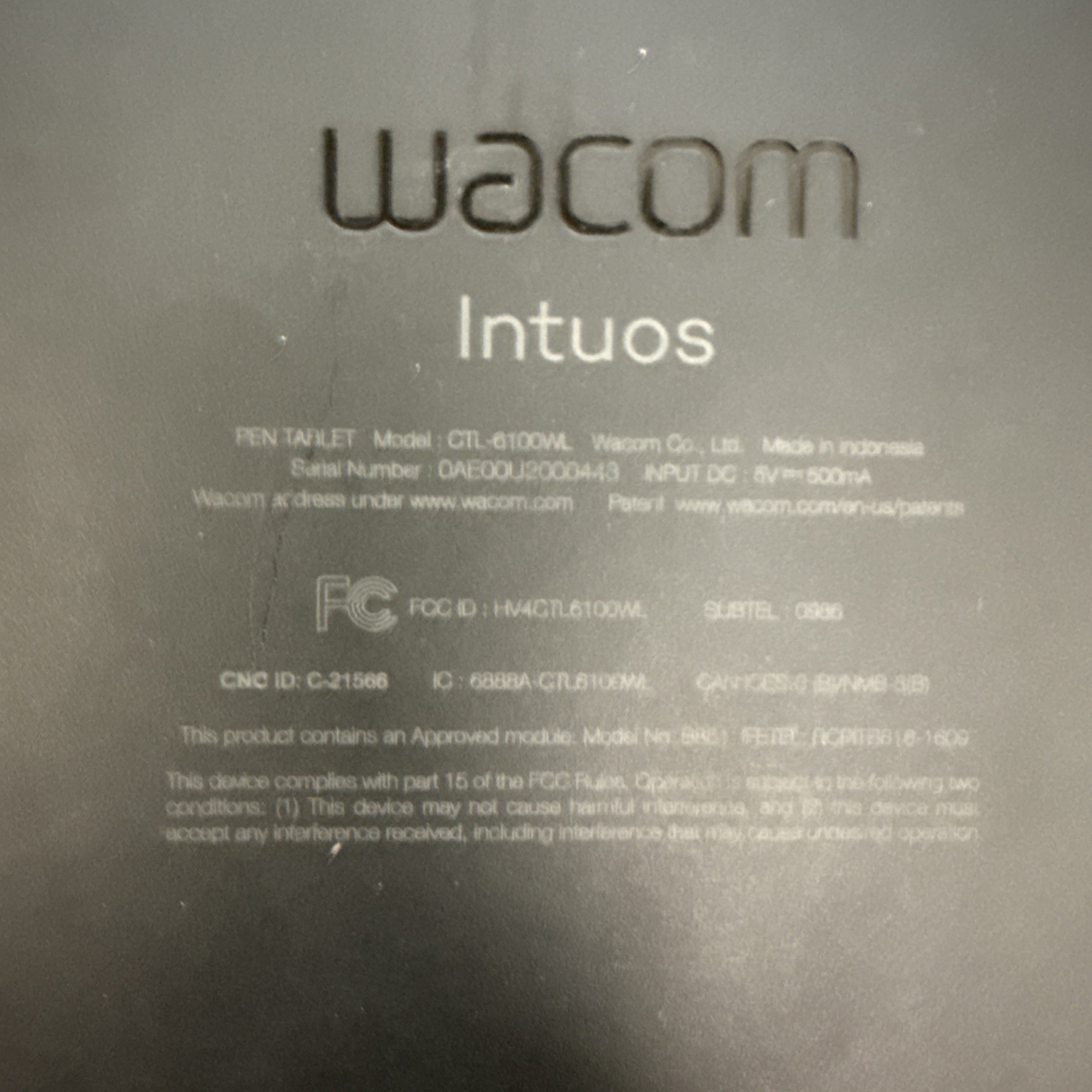 Wacom Intuos Creative Pen & Touch Tablet (Black)