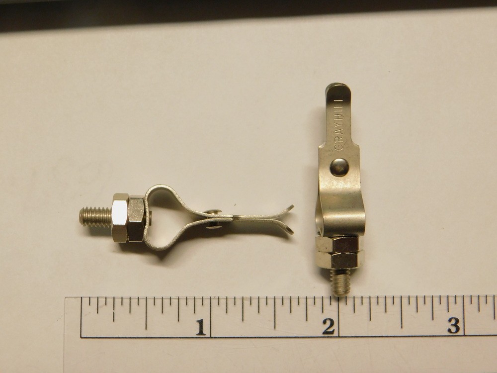 2 Grayhill 02-0 Standard Size Threaded Stud Test Clips 8-32 Stud