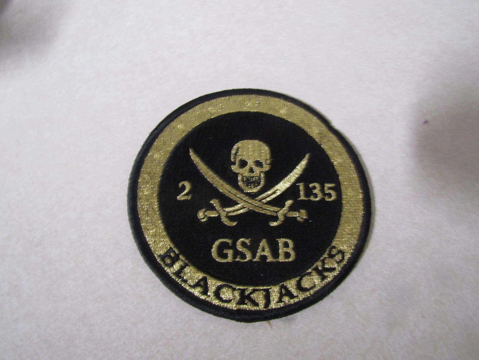MILITARY PATCH SEW ON 2-135 GSAB BLACKJACKS