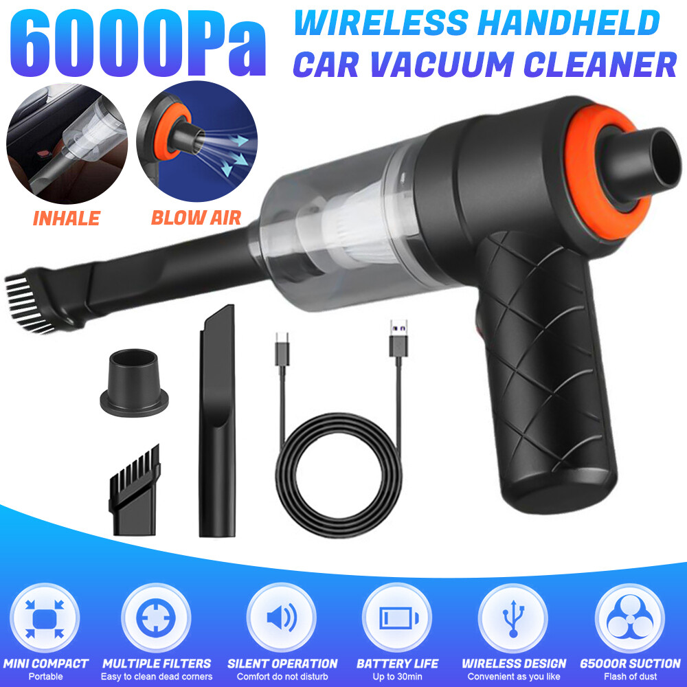 Electric Air Duster Cordless Handheld Vacuum Cleaner & Mini Blower for Car Home