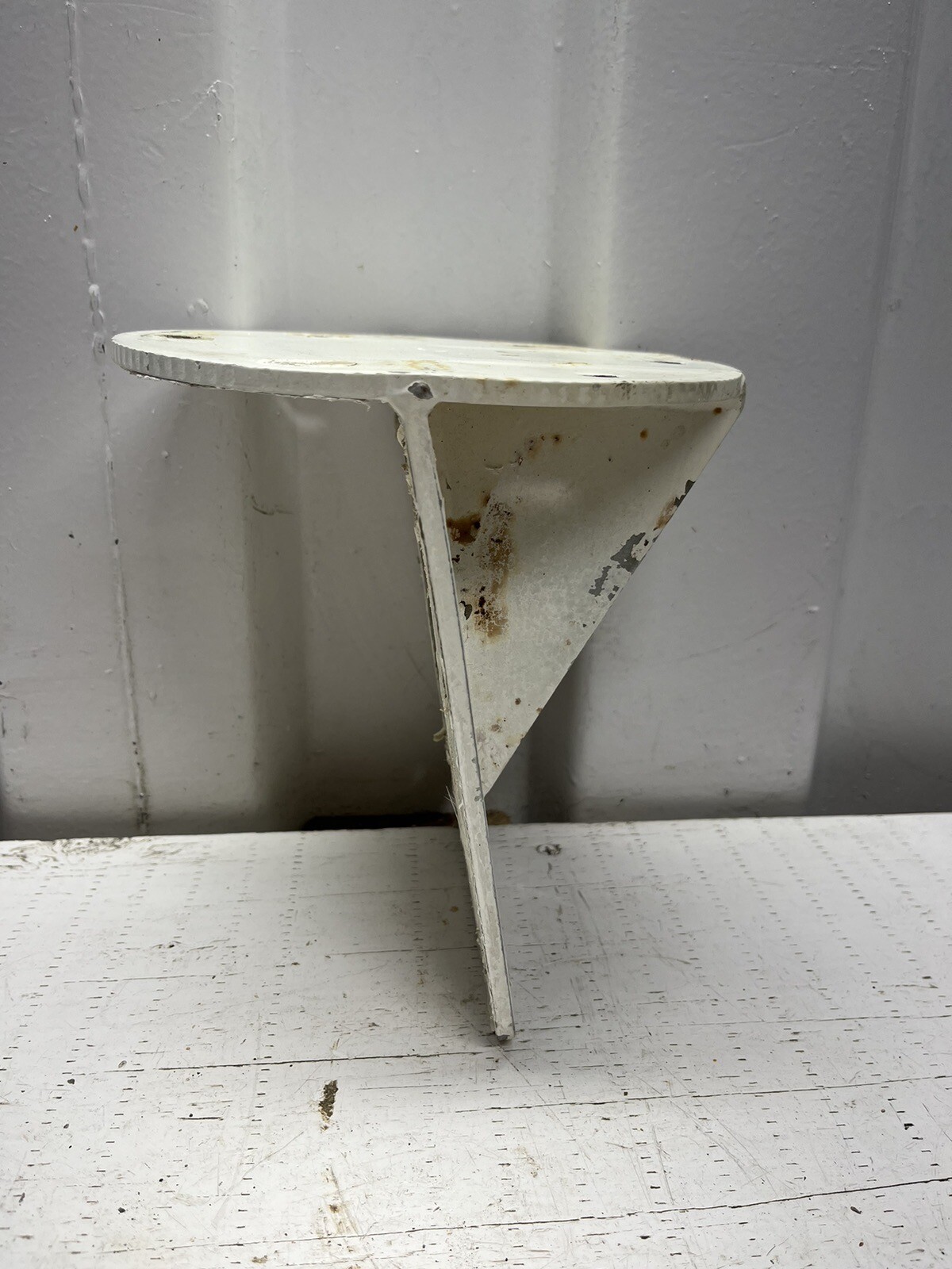 Stainless Sailboat Winch Base Bracket On 80 Degree Angle 7” Round