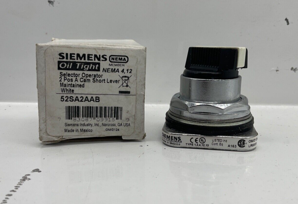 NEW FURNAS ELECTRIC 52SA2AAB SELECTOR SWITCH 2-POSITION SHORT LEVER METAL