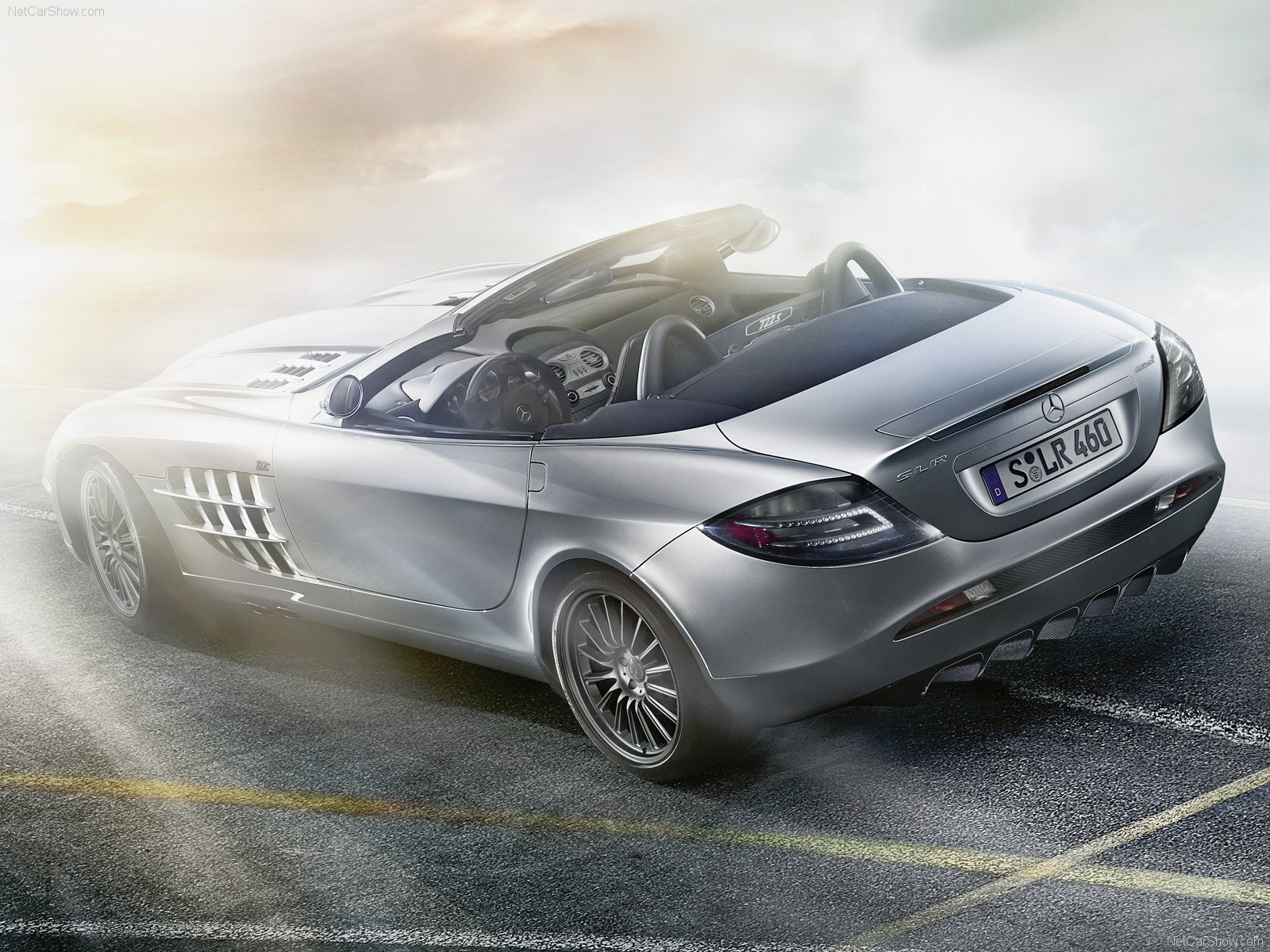 Cars mercedes benz slr mclaren 722s roadster supercar Desk Mat Stitched
