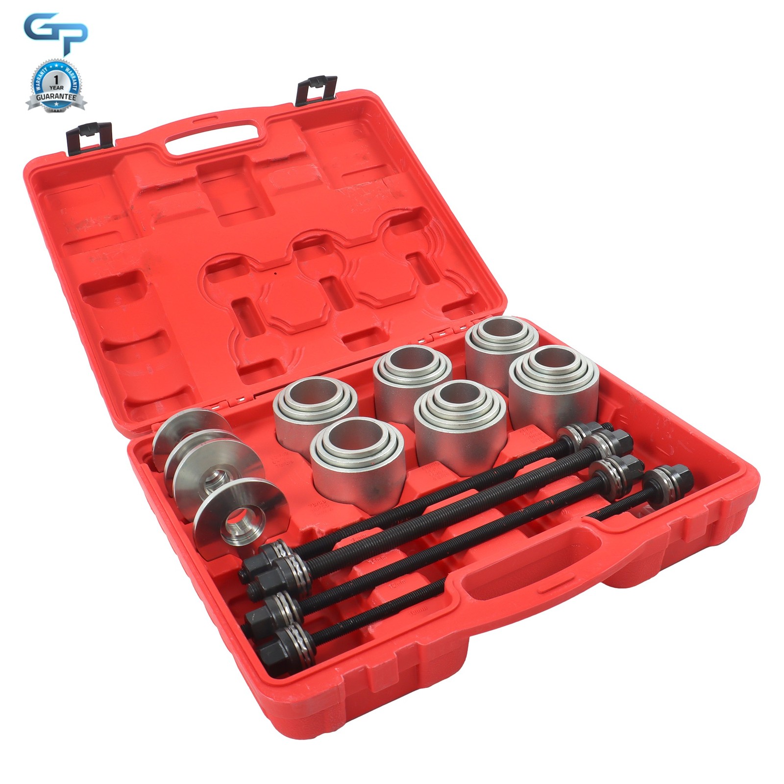 Universal Press & Pull Sleeve Kit Bushing Bearing Removal Install Tool Set 28Pcs