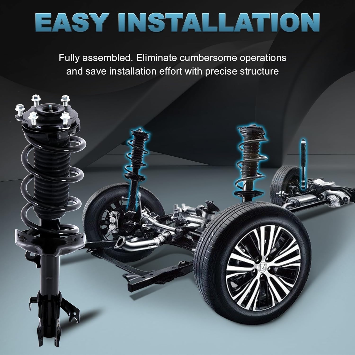 Front Pair Shock Struts Spring Assembly Compatible for 2009-2017 Dodge Journey
