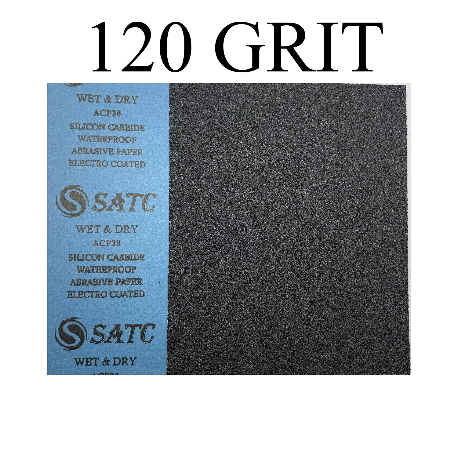 100Pcs 9 x 11" Wet Dry Sandpaper 120Grit Silicon Carbide Abrasive Sanding Sheets