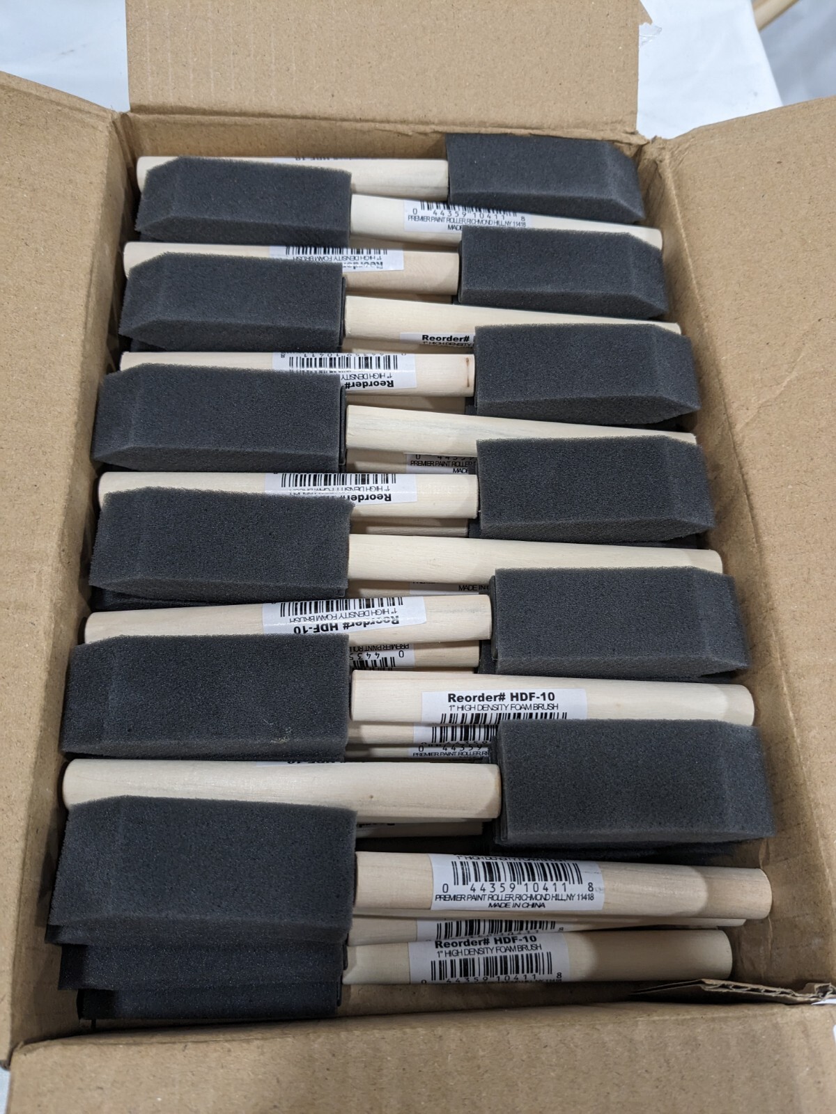 Premier Paint Brush: 1" Wide, Foam, Synthetic Bristle Qty 48 HDF-10