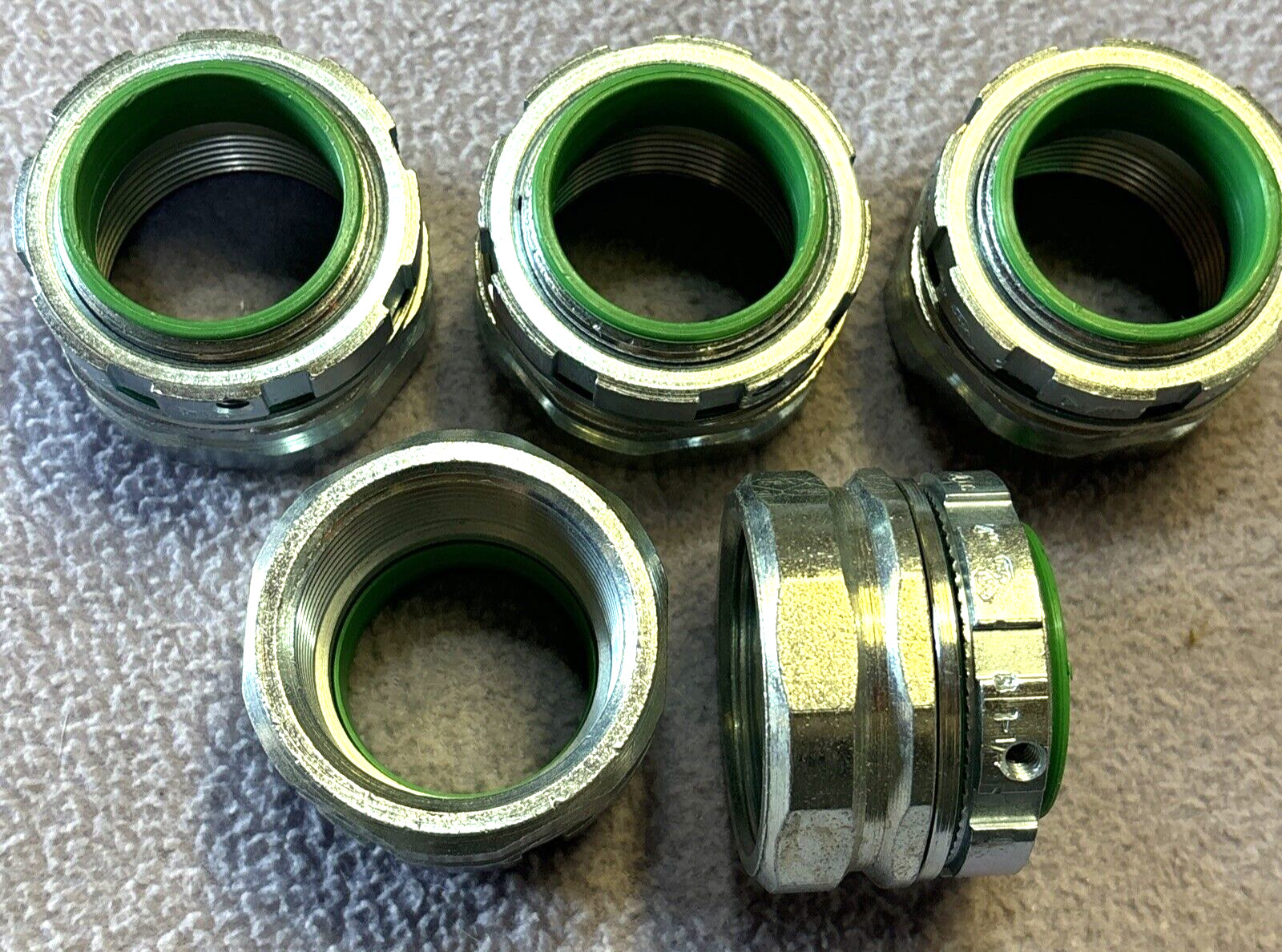 5- AMERICAN FITTINGS CORP. AH125B 1-1/4" ZINC PLATED WATER TIGHT HUBS