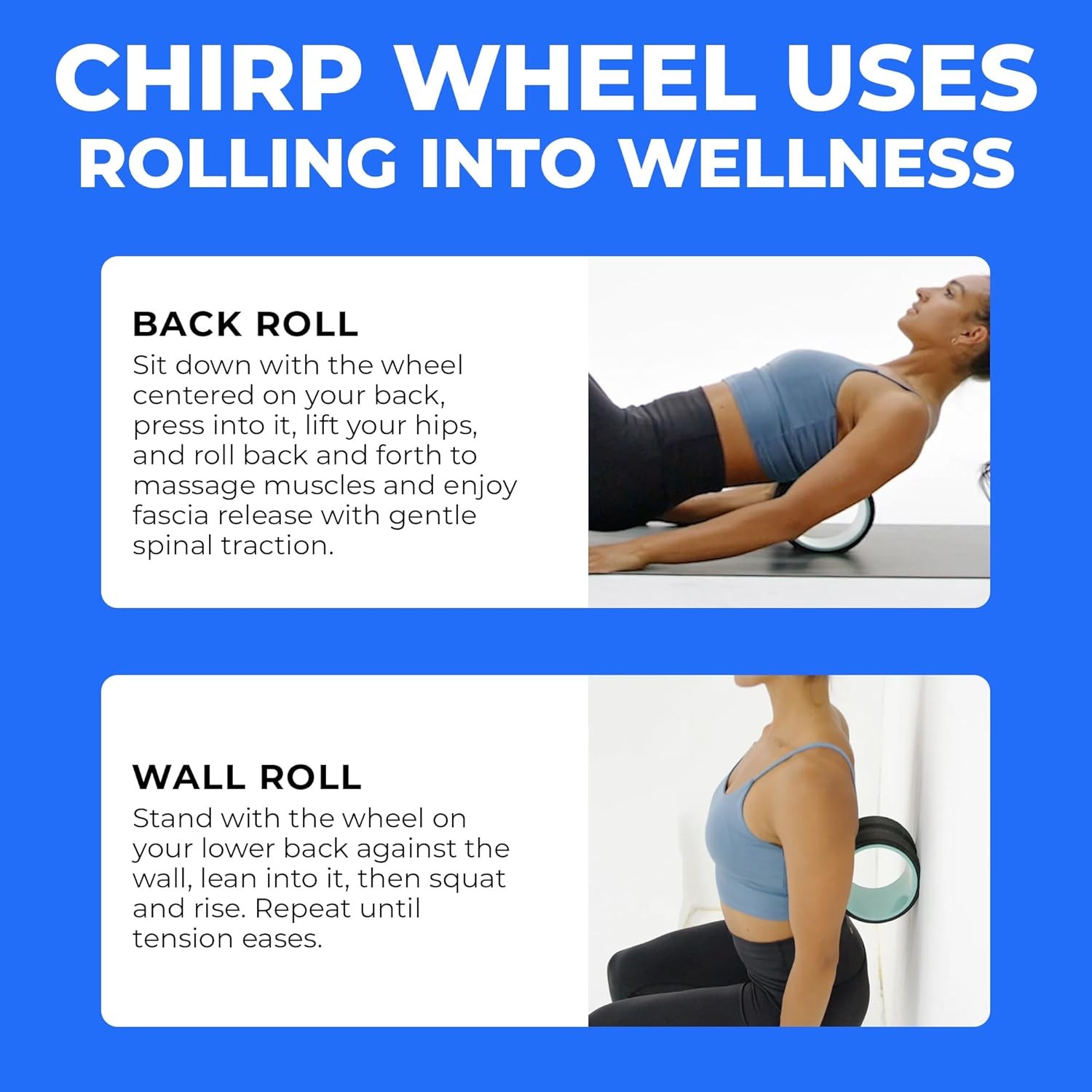 High-Density Foam Roller for Muscle Massage Back Neck Trigger Point Therapy
