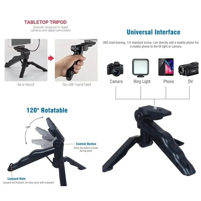 Smartphone Vlogging Kit for iPhone Android with Tripod Mini Microphone Starter
