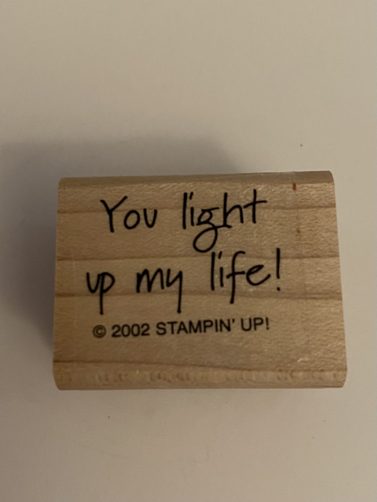New Stampin Up! 2002 You Light Up My Life Wood Mounted Rubber Stamp RS78