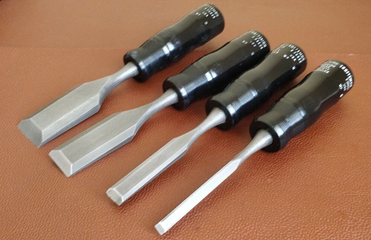 Vintage Sears Craftsman 4 Piece Wood Chisel Set USA🇺🇸 MADE
