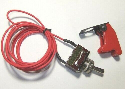 Toggle Switch RED Flip Safety Cover and switch prewired