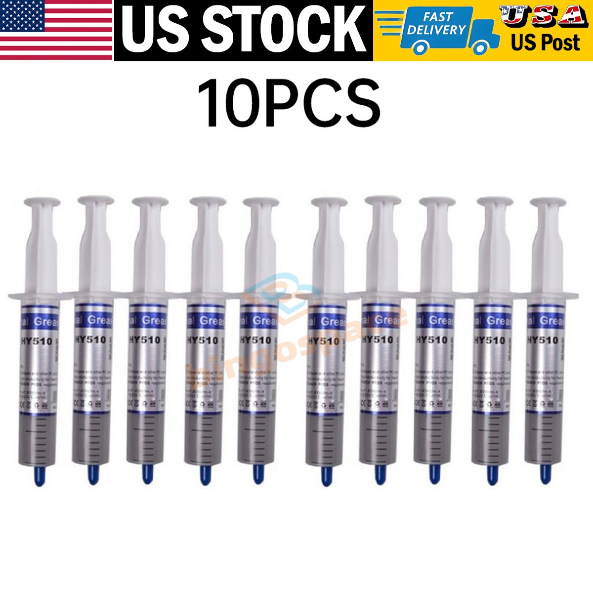 10PCS HY510 Grey Thermal Conductive Grease Paste For GPU CPU Chipset Cooling 30g