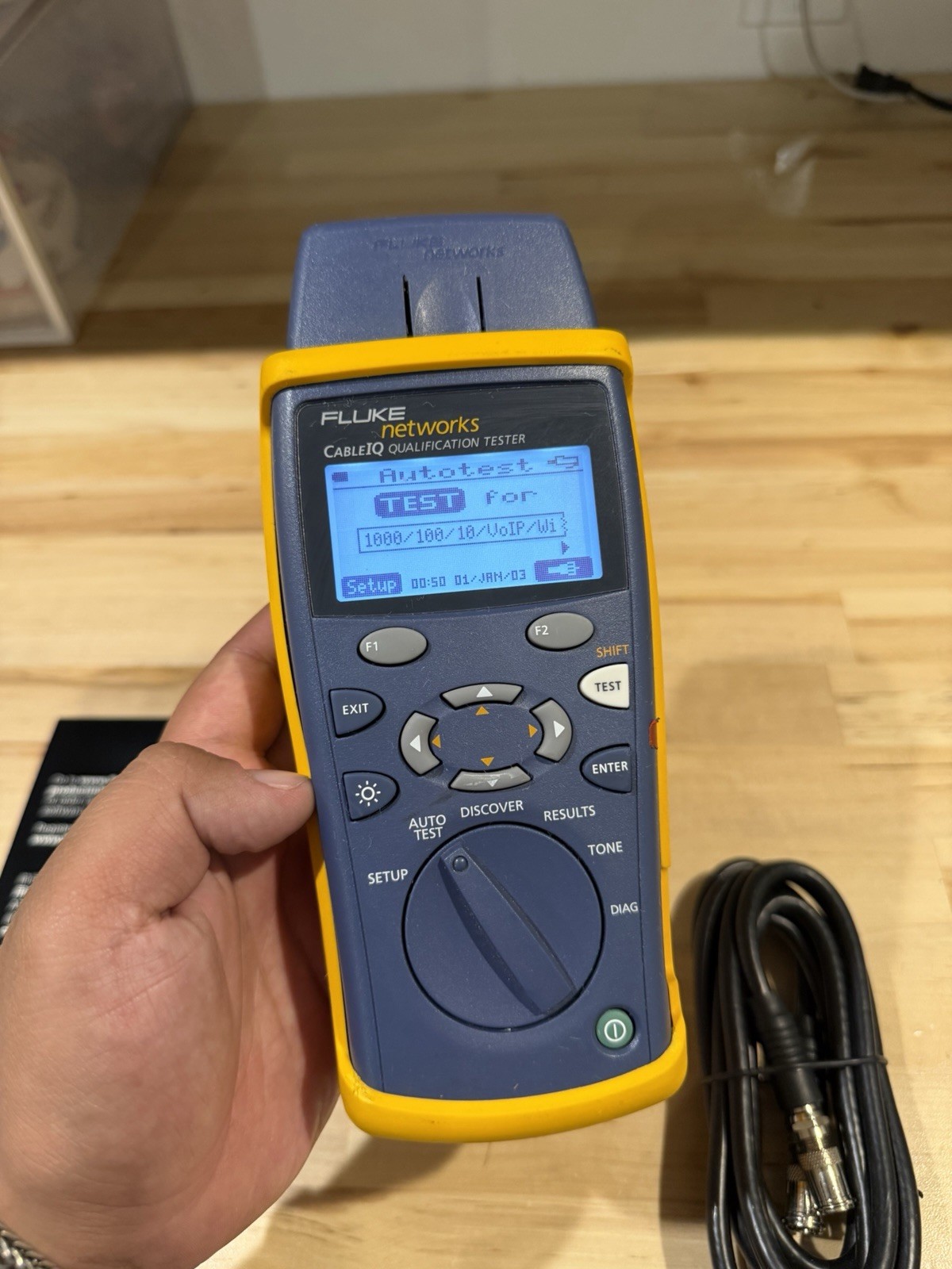 FLUKE NETWORKS CABLE IQ QUALIFICATION TESTER (TESTED) SHIPS FAST