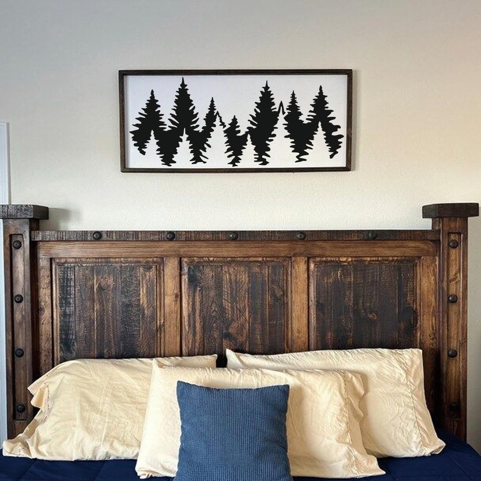 10 Pieces Pine Tree Stencils for Painting, Mountain Stencil Template Reusable...