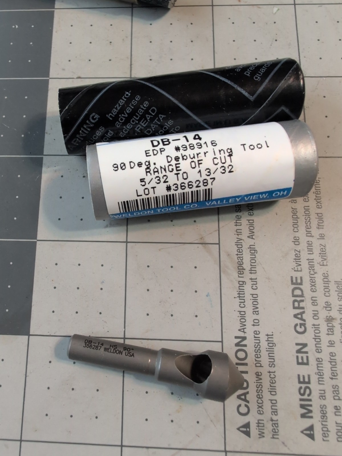 WELDON DB-14 90° 5/32" to 13/32"  Deburring Tool New
