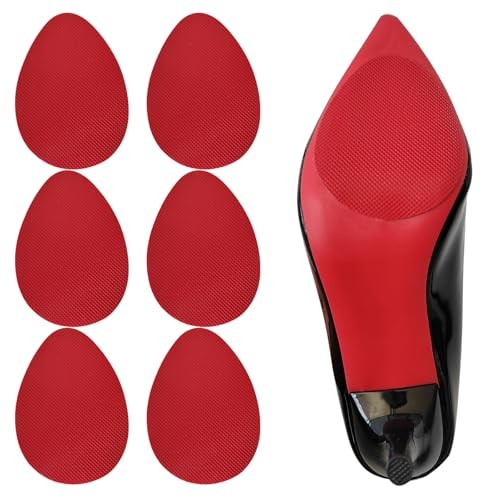 Non-Slip Shoes Pads,Shoe Sole Protector for Heels,High Heels Anti Red - 3 Pairs