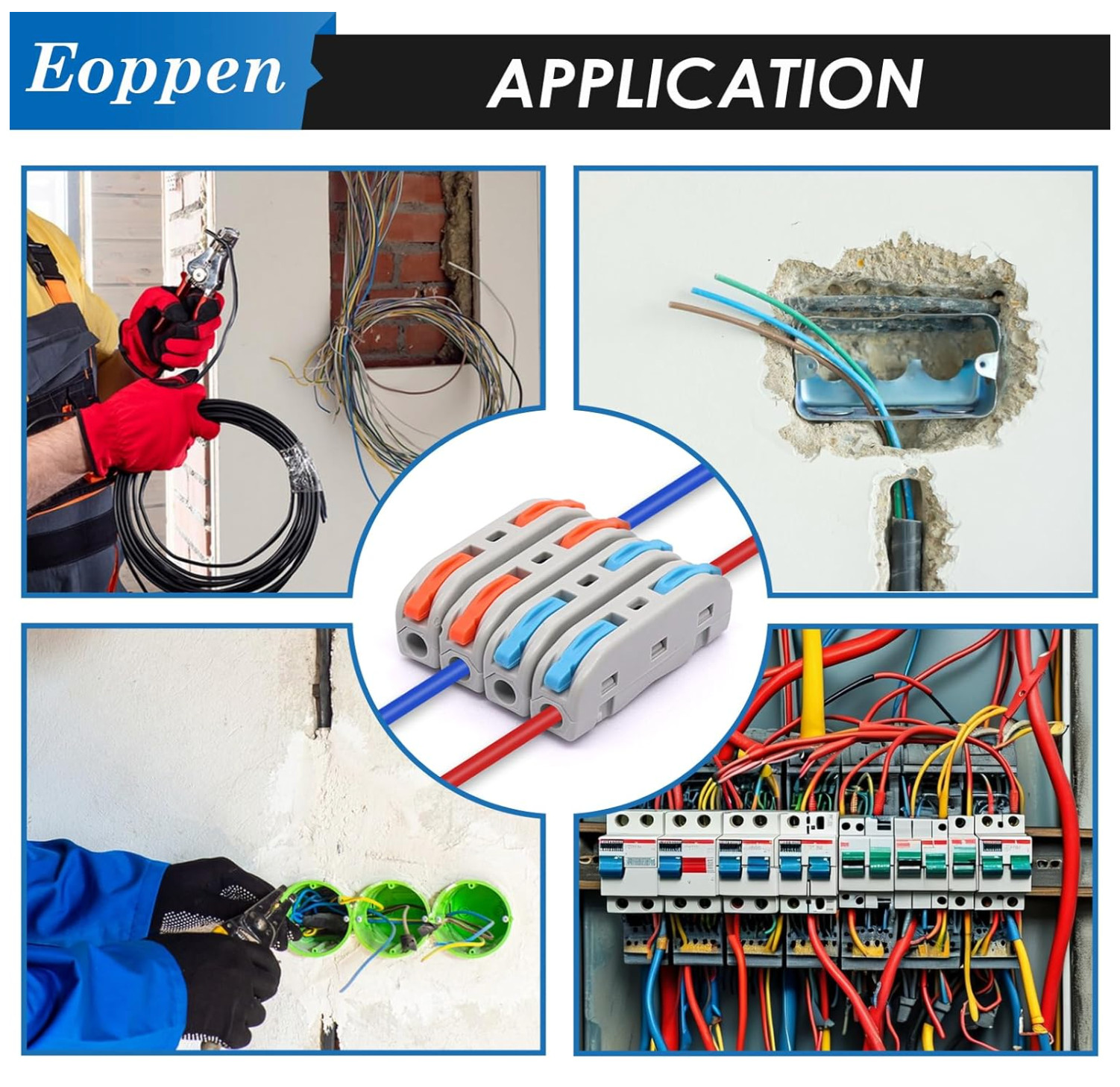 60PCS Lever Wire Connectors AWG28-12, Quick Connect Electrical Splicing Kit for