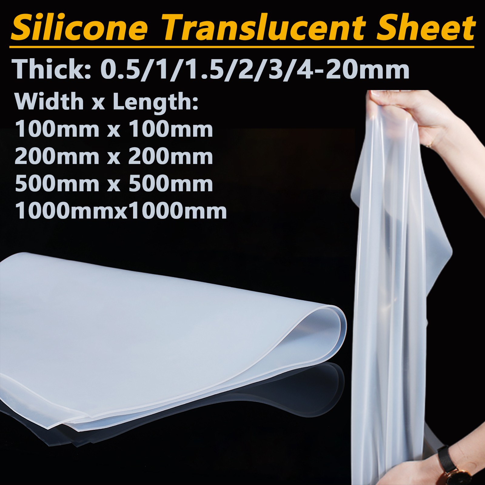 Soft Silicone Sheet Clear Translucent High Temp Mat Seal Plate 0.5mm-20mm Thick
