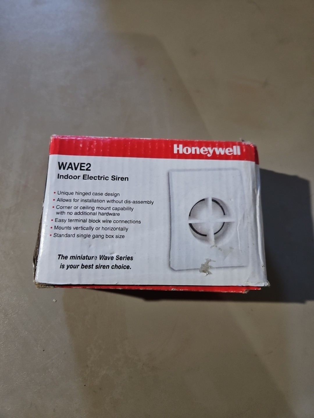 NEW White Honeywell WAVE 2 Two Tone 12VDC @ 500mA Siren 106 dB BK04