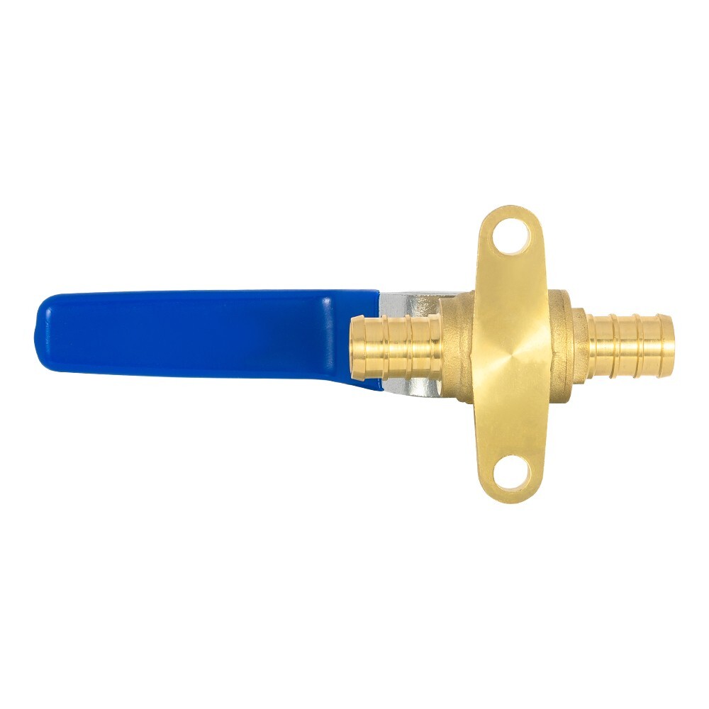 EFIELD 4 PCS 1/2"Pex Crimp Shut Off Brass Ball Valves/Drop Ear, Red& Blue Levers