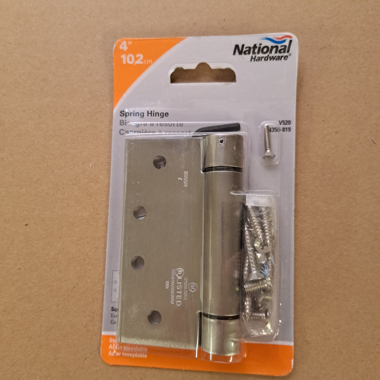 National N350-819 V520 Spring Door Hinge. STAINLESS STEEL 4''