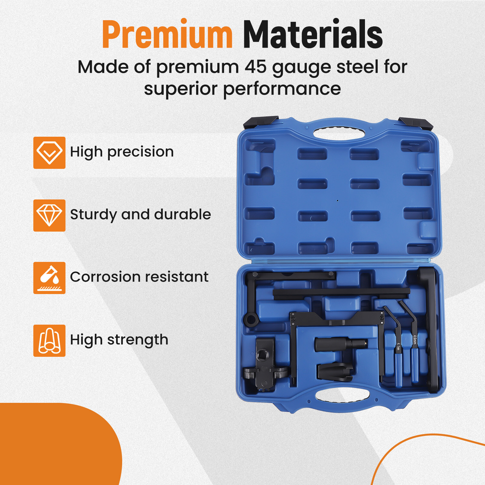 9PCS Engine Timing Tool Kit for Detroit Diesel DD15 DD13 with Storage Case