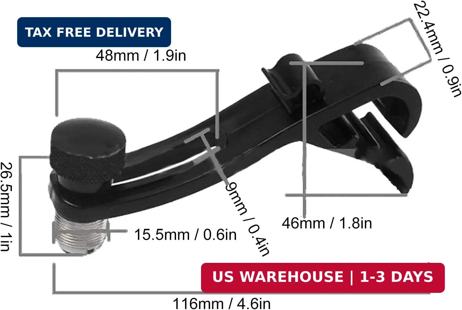 Drum Microphone Clip, 4PCS Adjustable Mic Clamp Mount | 4PCS mic clip set for dr