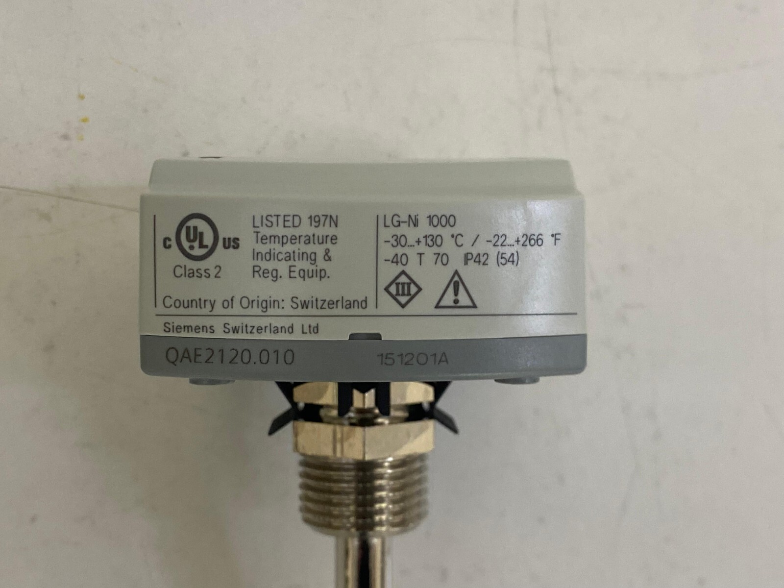 SIEMENS / QAE2120.010 / IMMERSION TEMPERATURE SENSOR