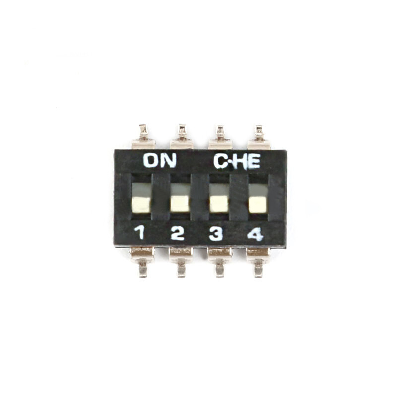 SMD DIP Switch 2.54mm Pitch DIP DIL Switch SPST Gold-plated 1 ~ 8P Toggle Switch