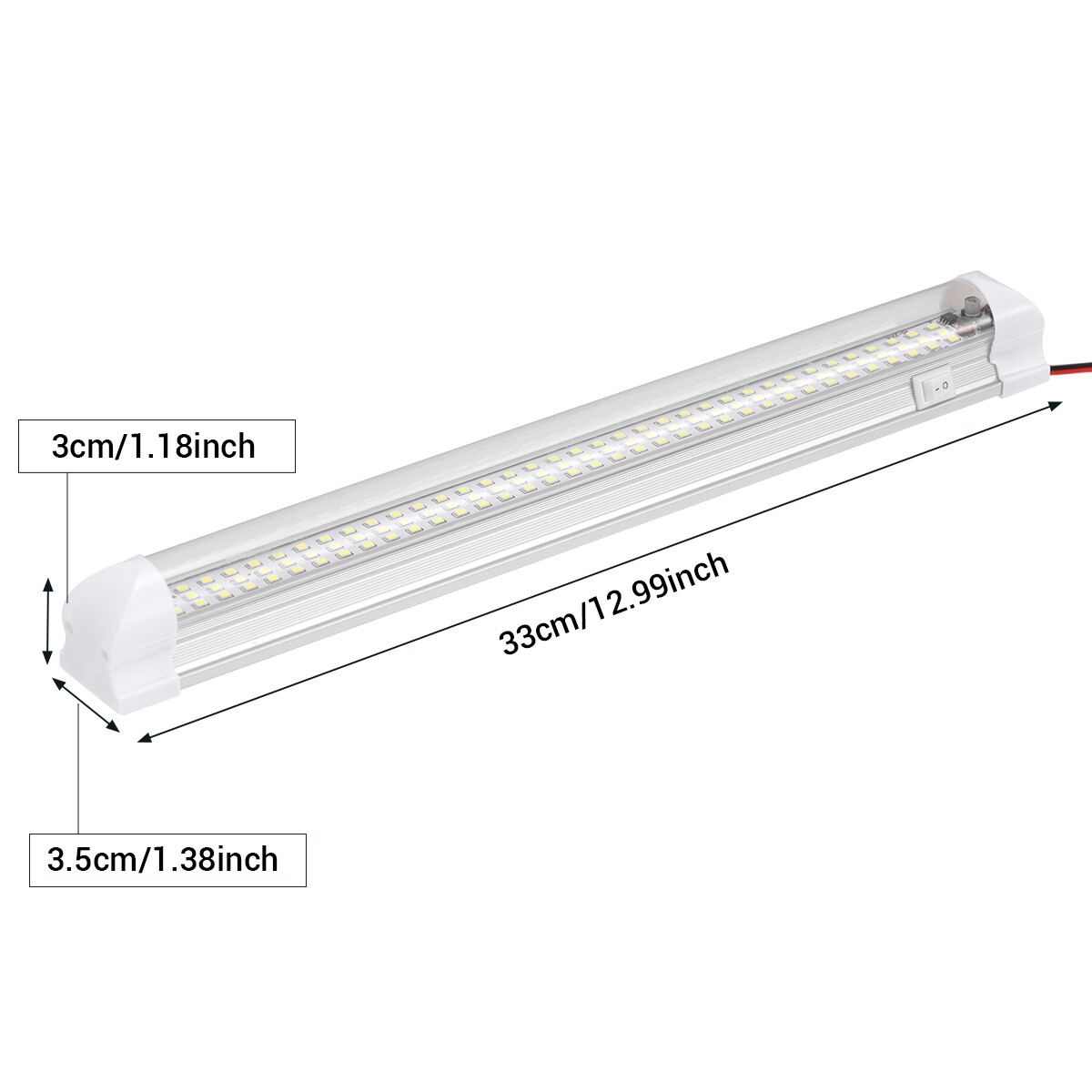4PCS Bright 108 LEDs Ceiling Car Interior Strip Light Bar Lamp Trailer Camper