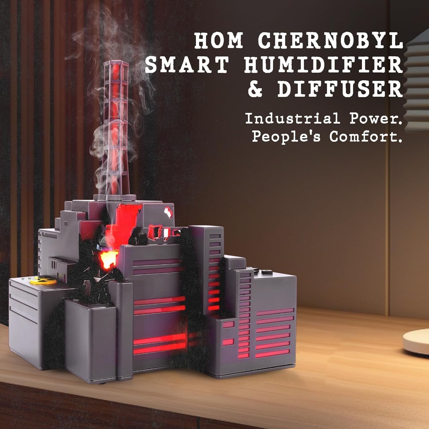 Chernobyl Smart Diffuser & Humidifier 250ML Ultrasonic Mist Machine w 7LED Light