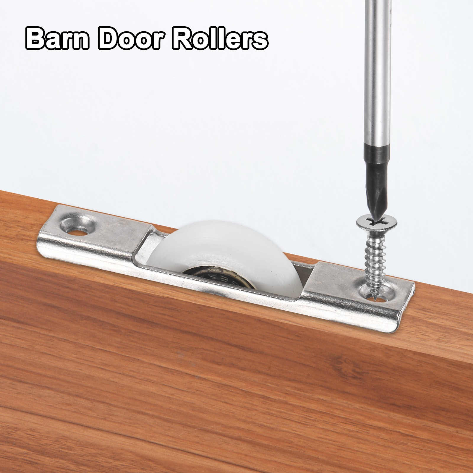 5-Pack Screen Door Rollers, 30mm/1.18" Dia Nylon Single Wheel [White]