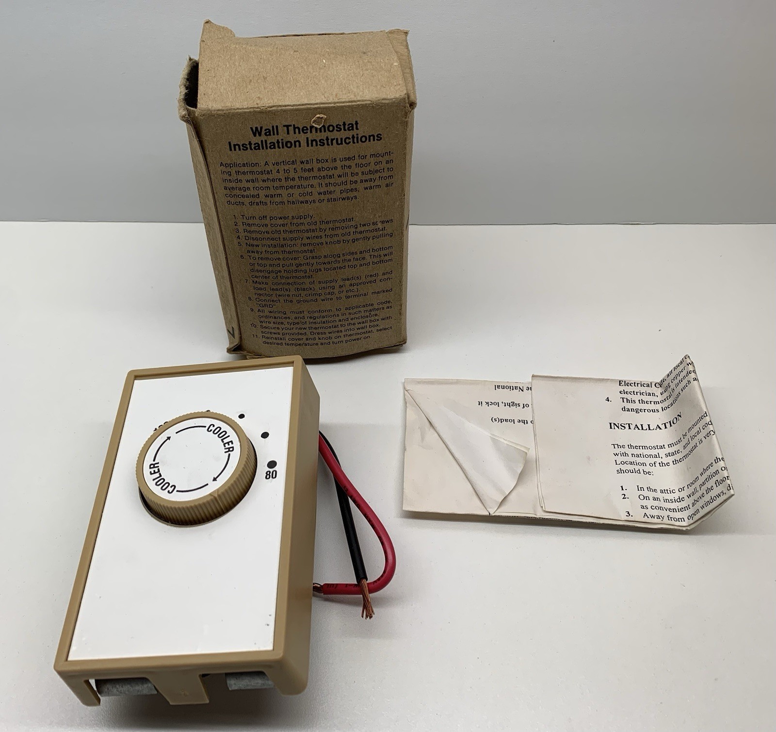 Columbus Electric 1A22-7 Line Voltage Attic Fan Thermostat 80 - 130 Degree