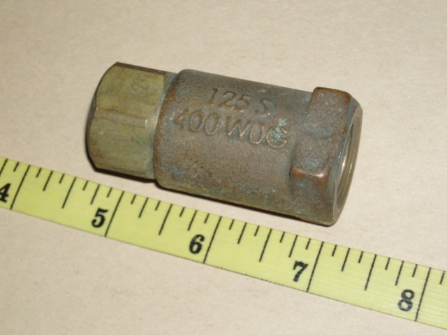 1/2 NPT Bronze Check Valve 125S 400 WOG New Old Stock plumbing pressure