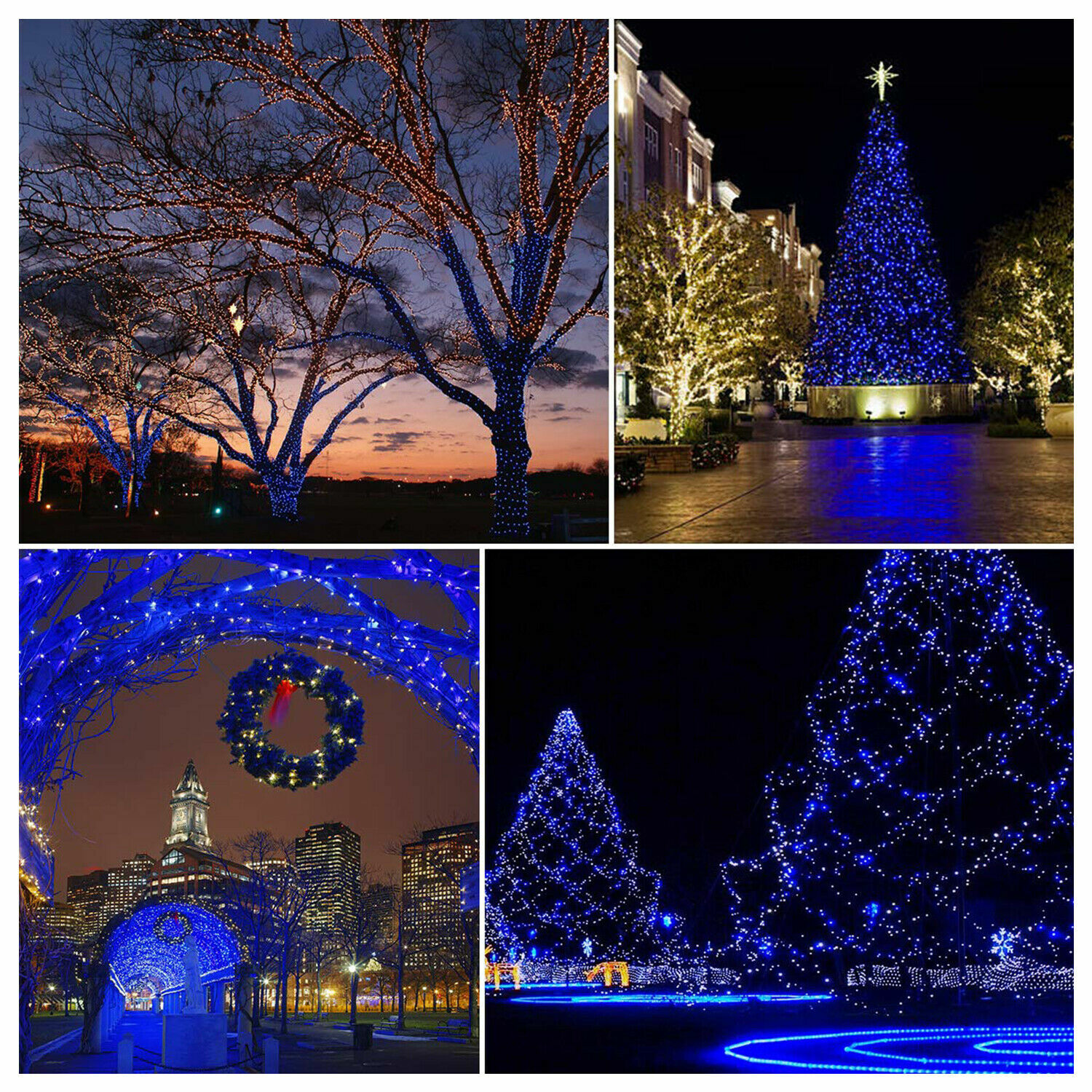 50 LED String Light Garden Path Yard Decor Lamp Outdoor Waterproof Solar Powered